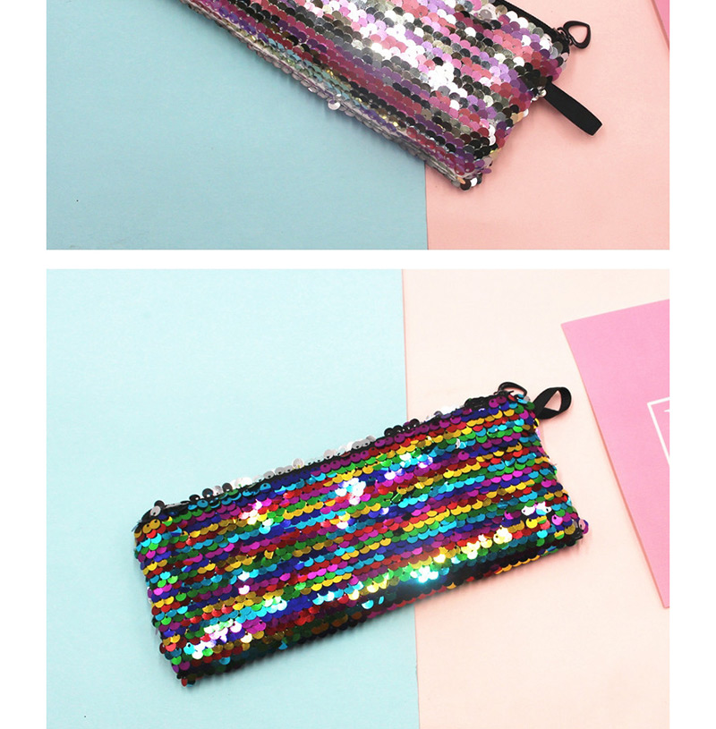 Fashion Laser Multicolor Mermaid Two-color Sequin Pencil Case,Pencil Case/Paper Bags