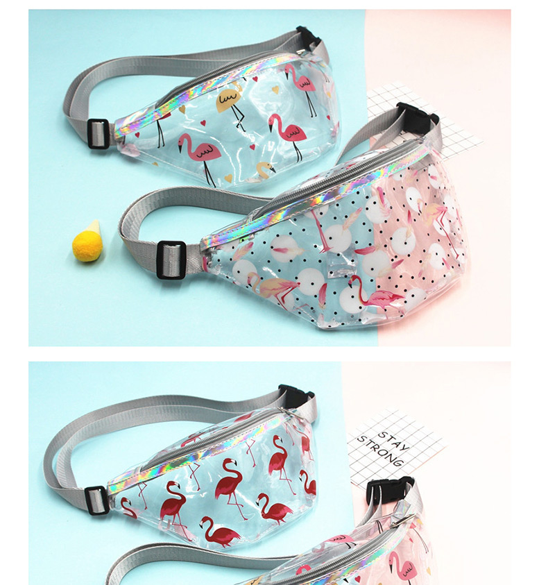 Fashion Love Flamingo Transparent Pvc Cartoon Animal Shoulder Diagonal Pocket,Shoulder bags