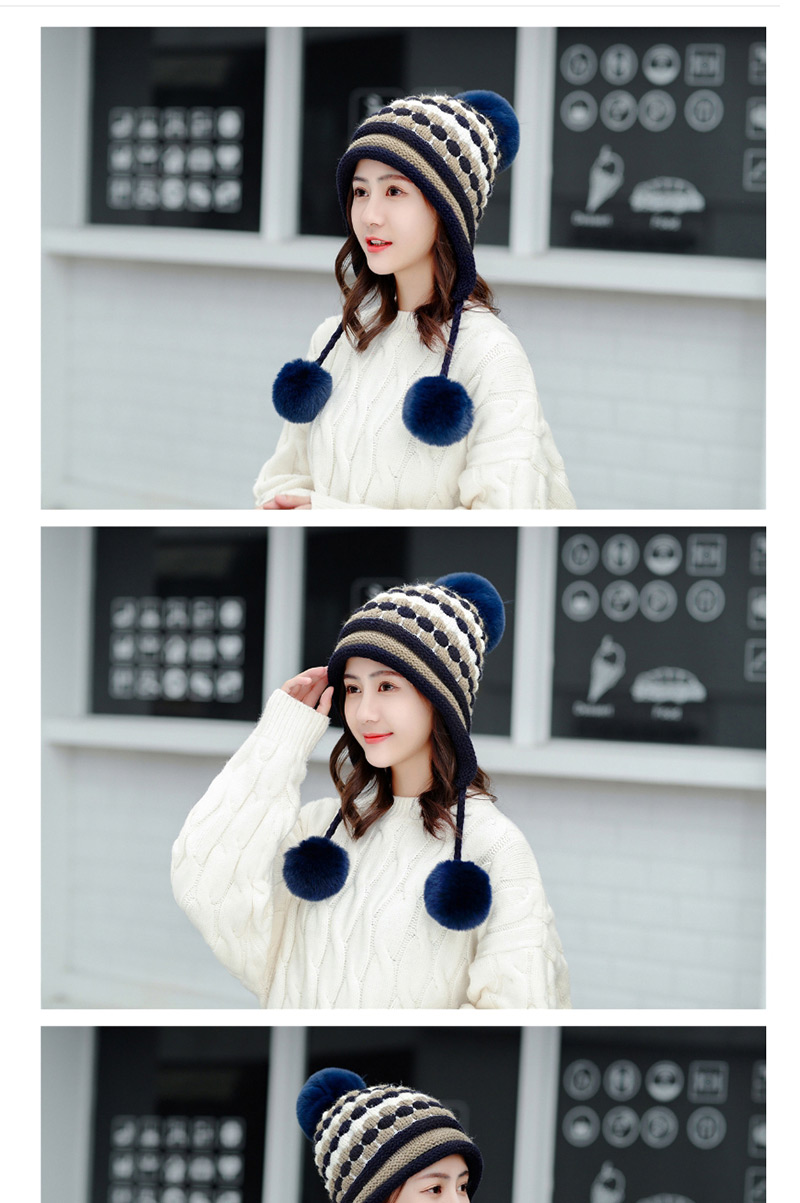 Fashion Brick Red Suit Hair Ball Knitted Wool Cap,Knitting Wool Hats