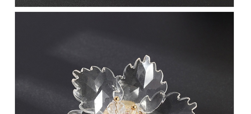 Fashion Transparent Alloy Flower Acrylic Ring,Fashion Rings
