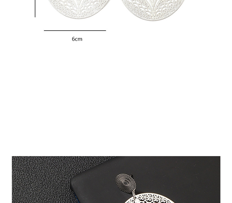 Fashion Silver Geometric Openwork Earrings,Drop Earrings