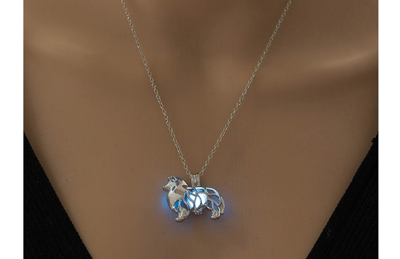 Fashion Sky Blue Sheep Luminous Necklace,Pendants