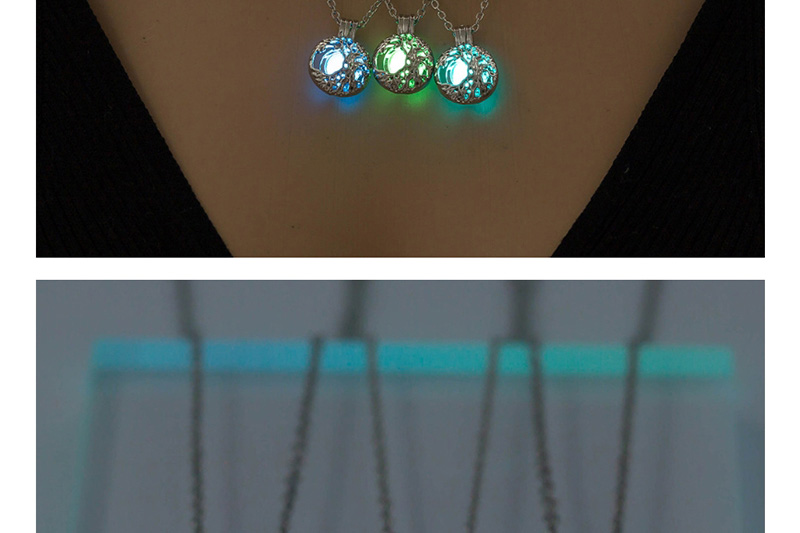Fashion Uv Lamp Color Random (with Battery) Hollow Life Tree Luminous Necklace,Household goods