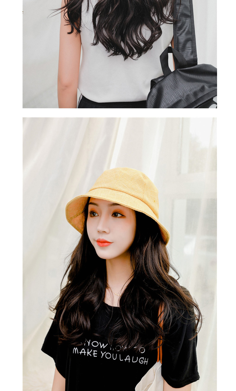 Fashion Yellow Sunscreen Folding Fisherman Hat,Sun Hats