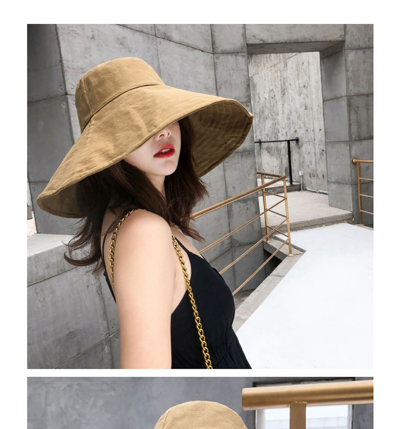 Fashion Black Sun Protection Folding Basin Cap,Sun Hats