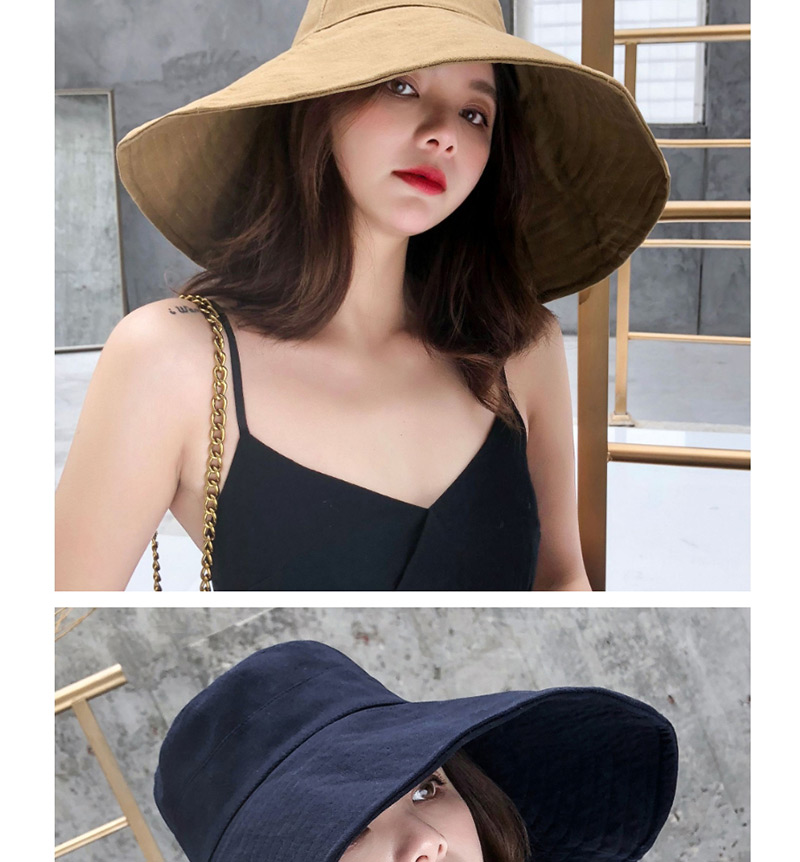 Fashion Khaki Sun Protection Folding Basin Cap,Sun Hats