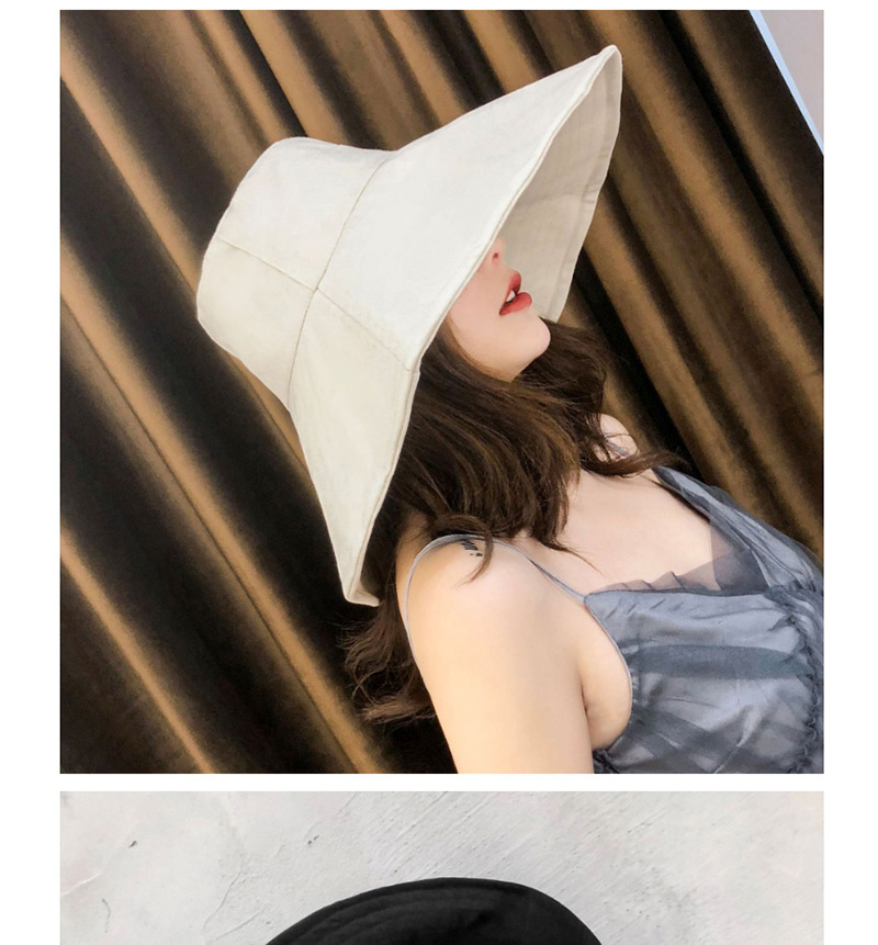 Fashion Beige Sun Protection Folding Basin Cap,Sun Hats