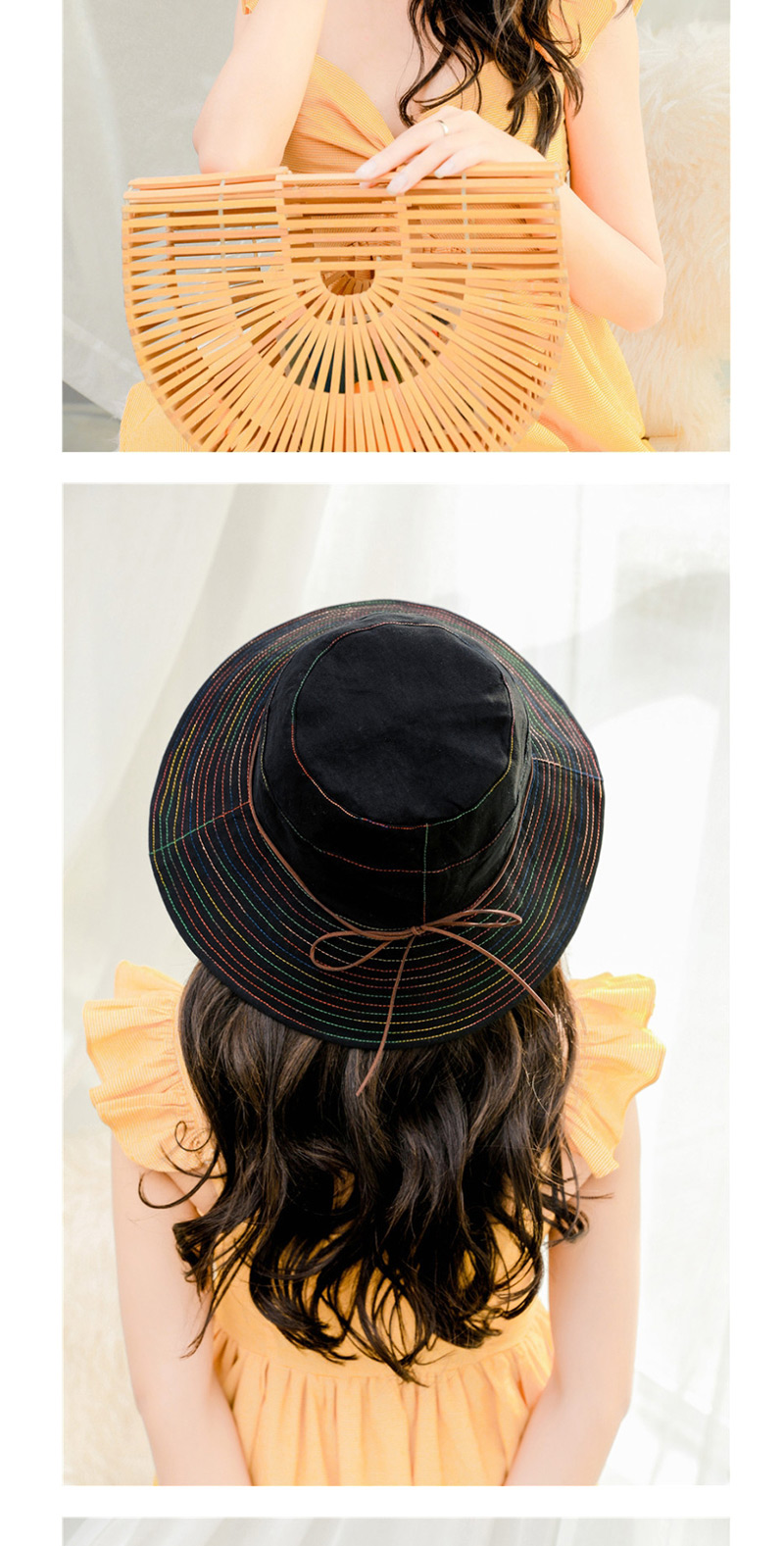 Fashion Navy Sun Protection Stripe Folding Fisherman Hat,Sun Hats