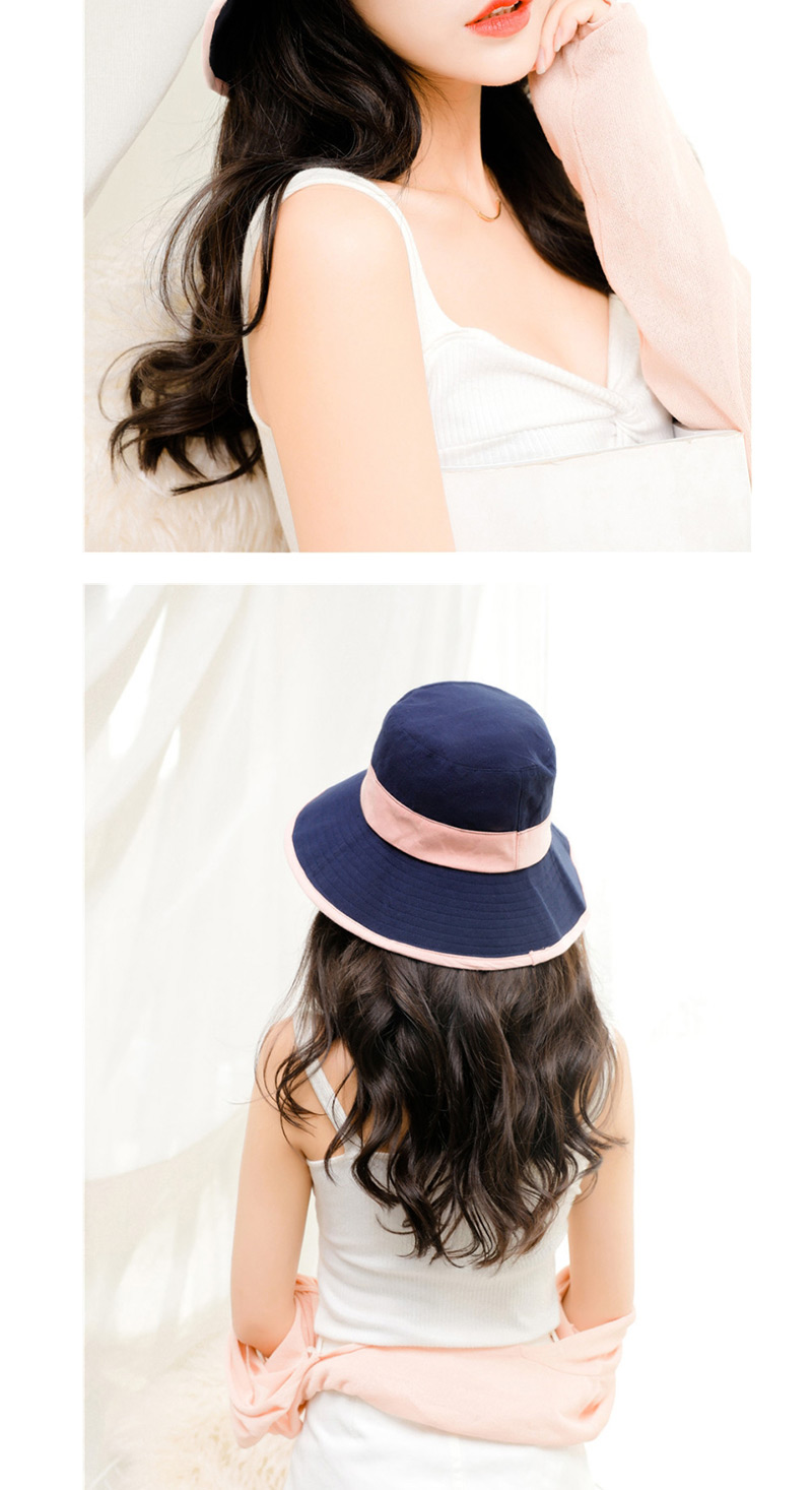 Fashion Navy Sunscreen Folding Fisherman Hat,Sun Hats