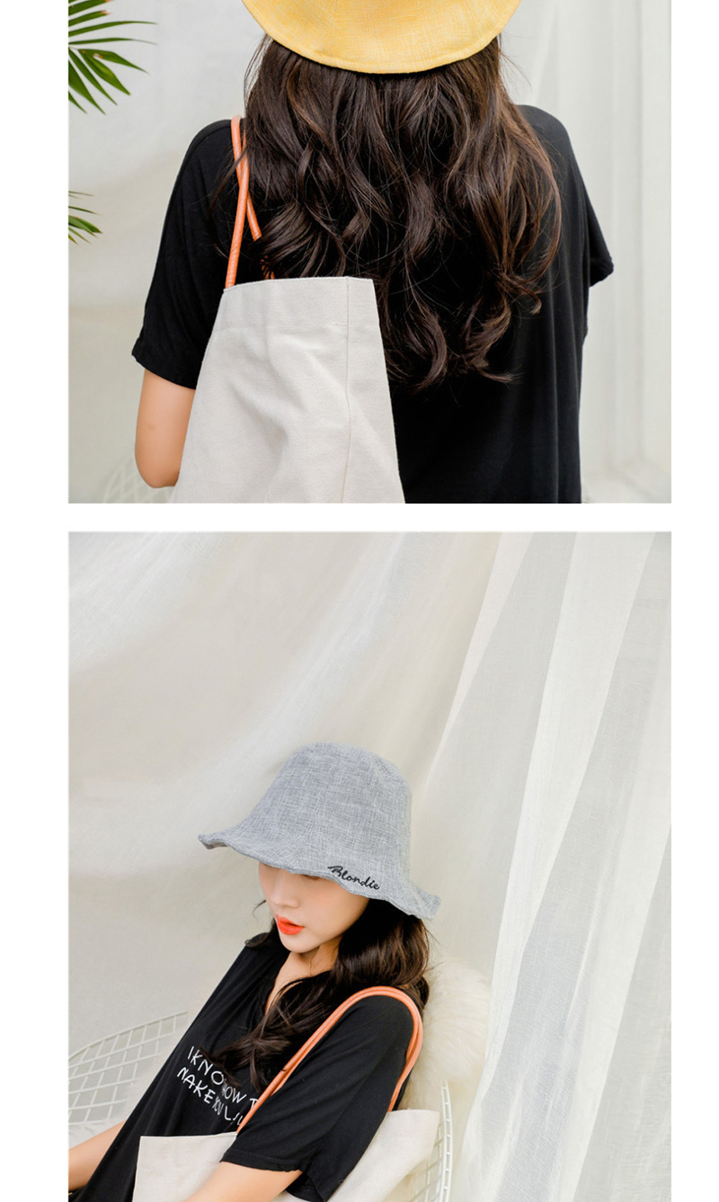 Fashion Beige Sunscreen Linen Folding Fisherman Hat,Sun Hats