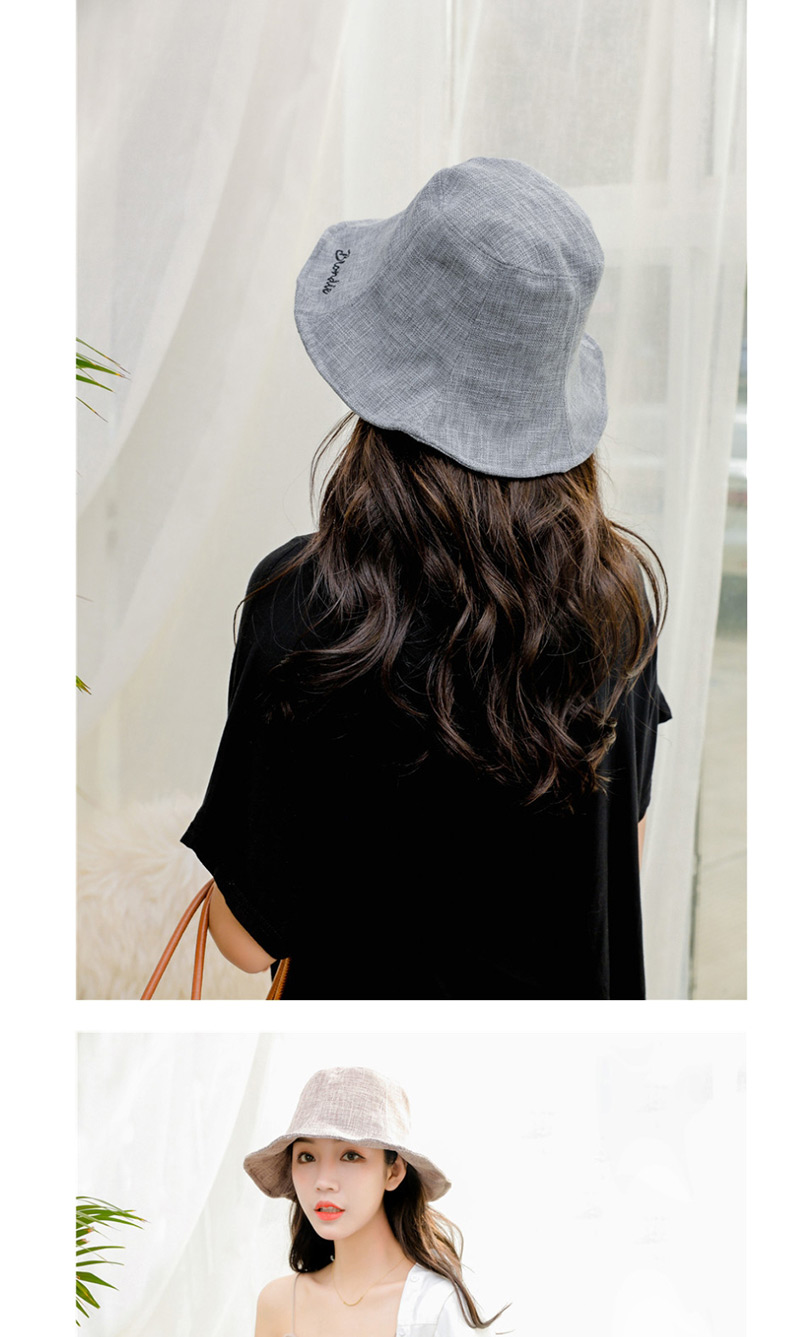 Fashion Black Sunscreen Linen Folding Fisherman Hat,Sun Hats