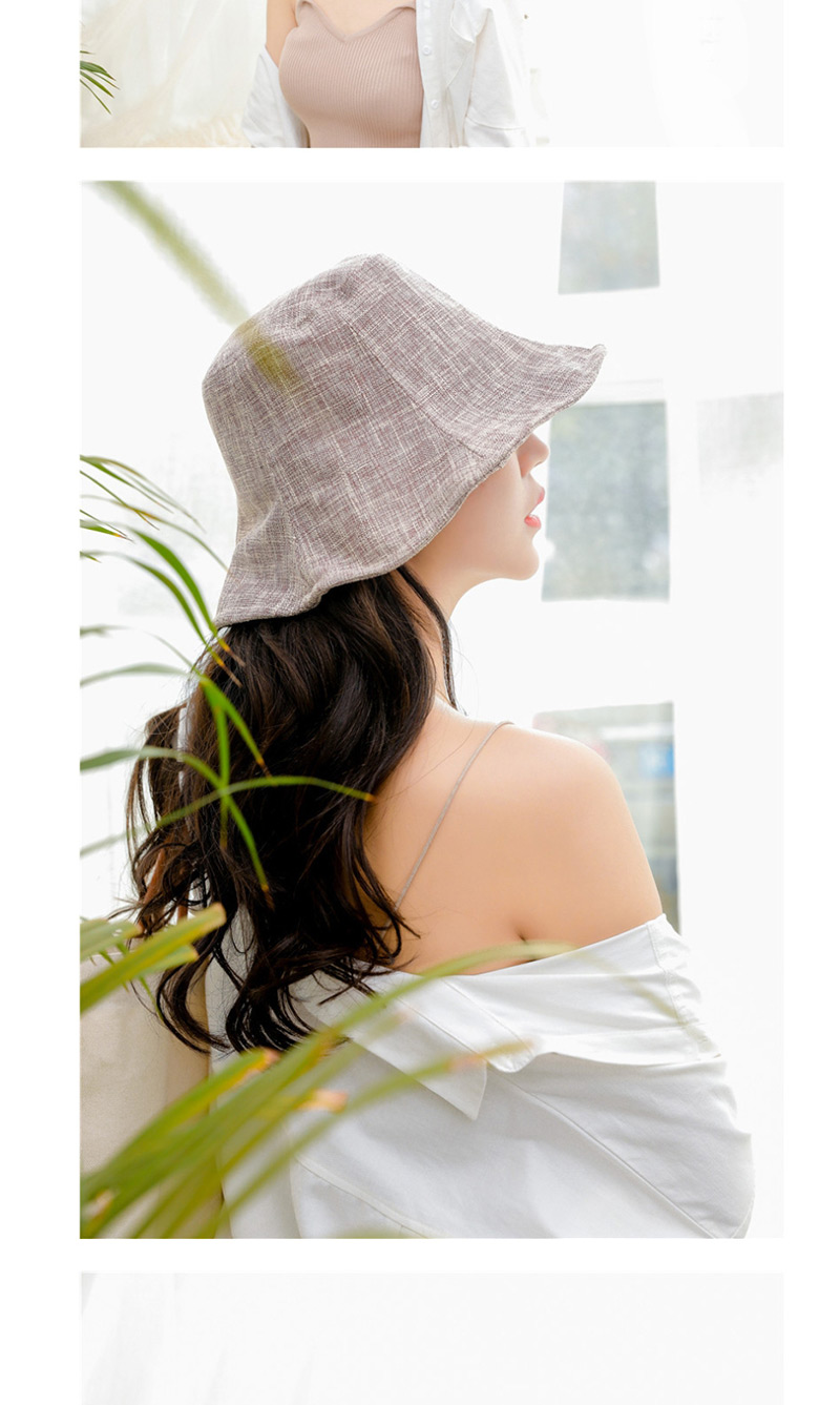 Fashion Coffee Color Sunscreen Linen Folding Fisherman Hat,Sun Hats
