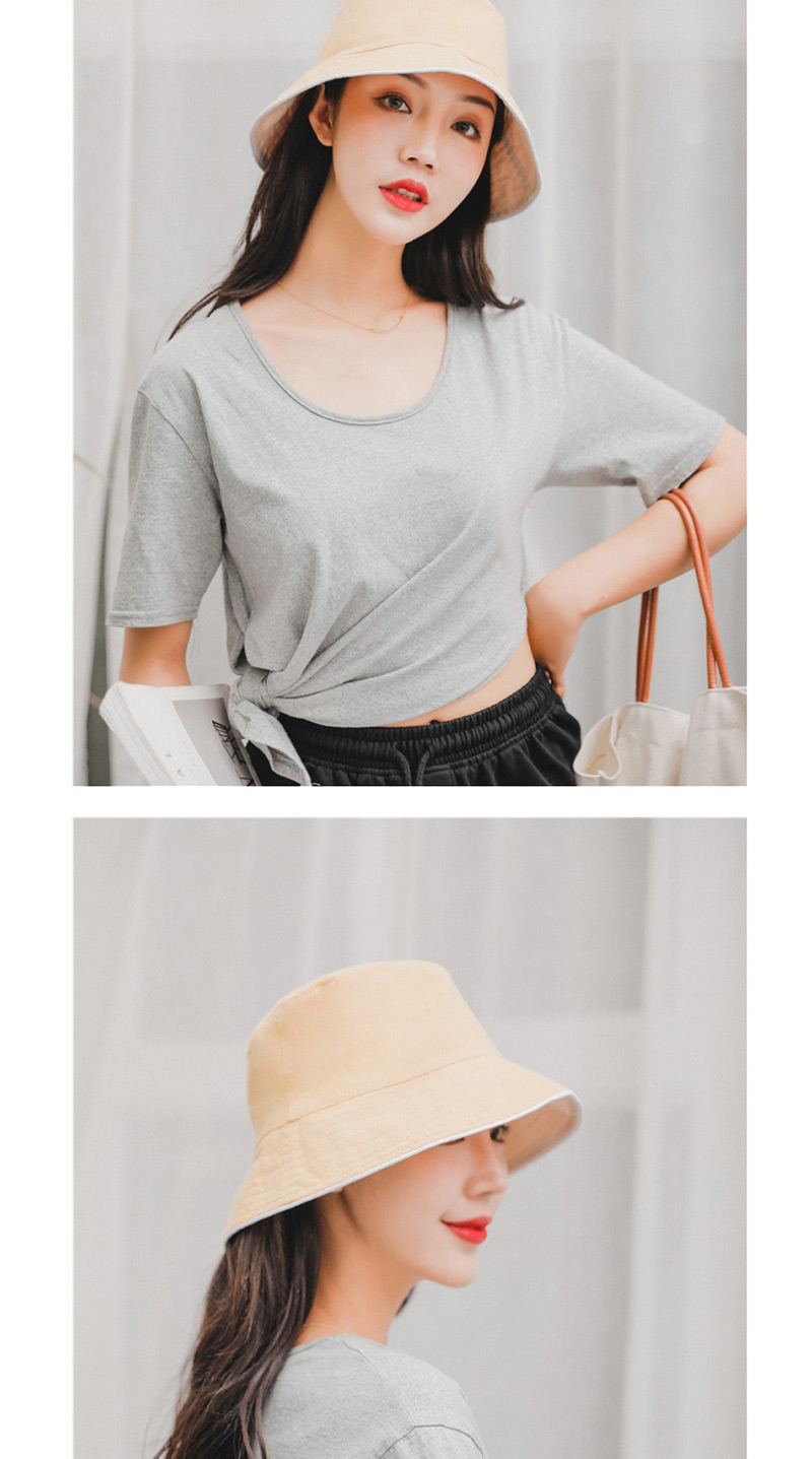 Fashion Black Sunscreen Double-sided Folding Fisherman Hat,Sun Hats