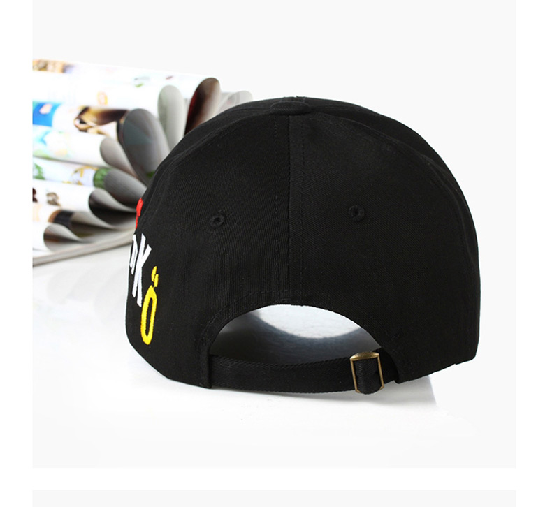 Fashion Human Head - Black Embroidered Letter Cartoon Baseball Cap,Baseball Caps
