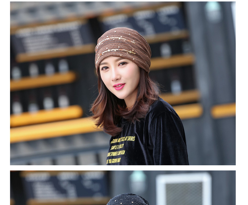Fashion Black Lace Ribbon Diamond Head Cap,Beanies&Others