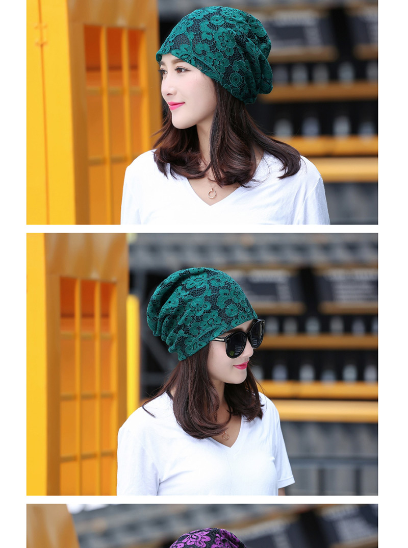 Fashion Red Lace Flower Double-layer Cap,Beanies&Others