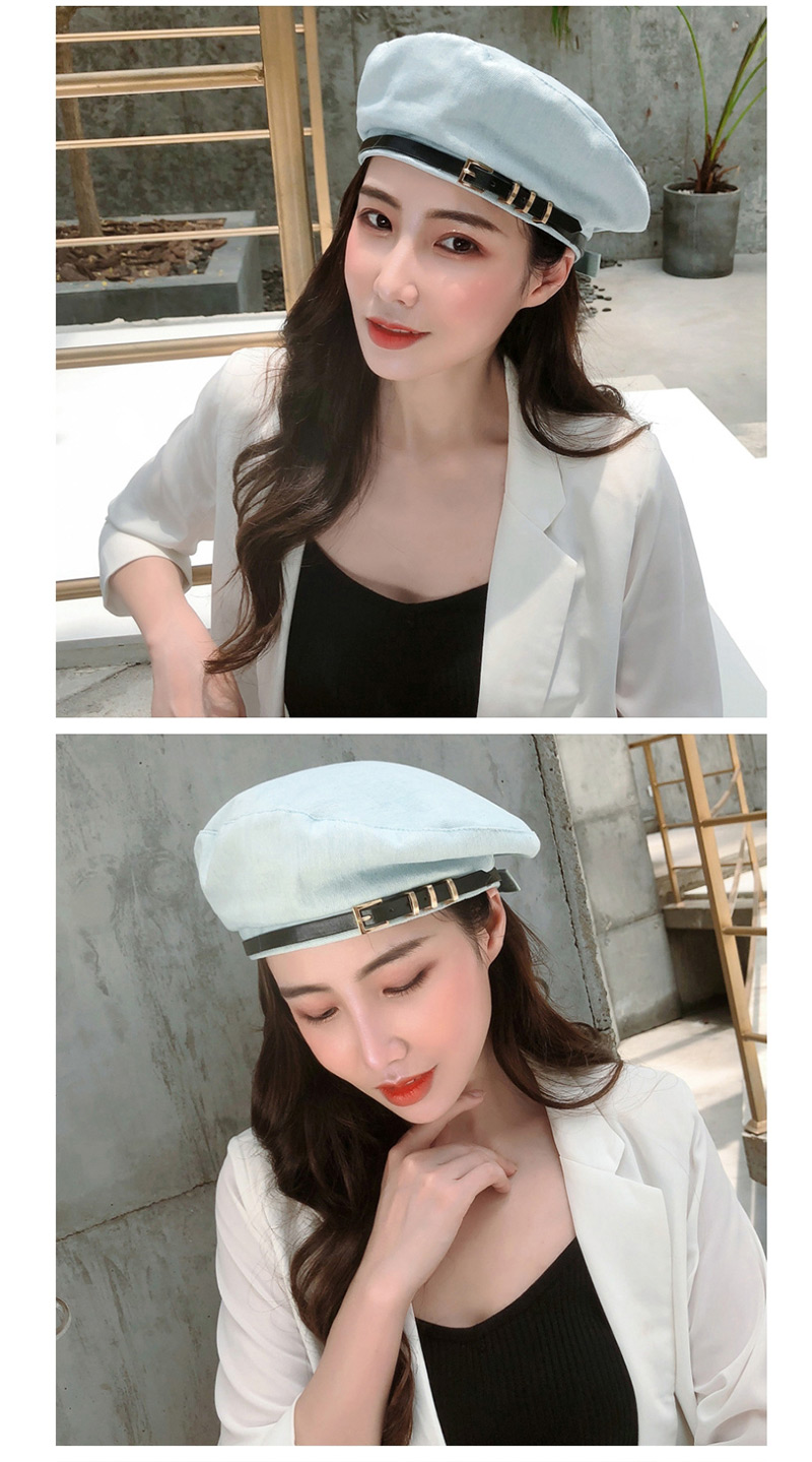 Fashion Navy Denim Sunshade Belt Beret,Sun Hats