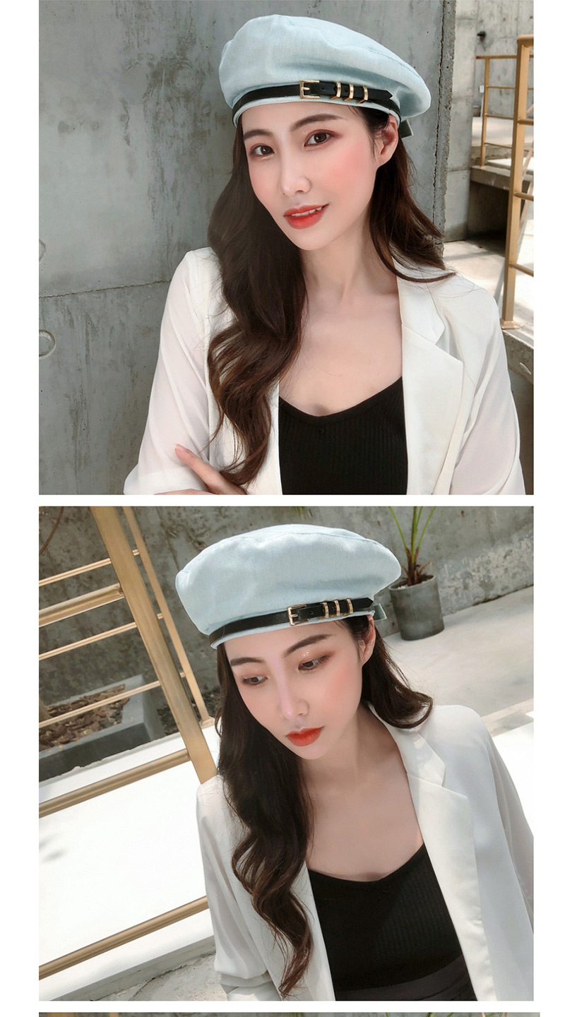 Fashion Navy Denim Sunshade Belt Beret,Sun Hats