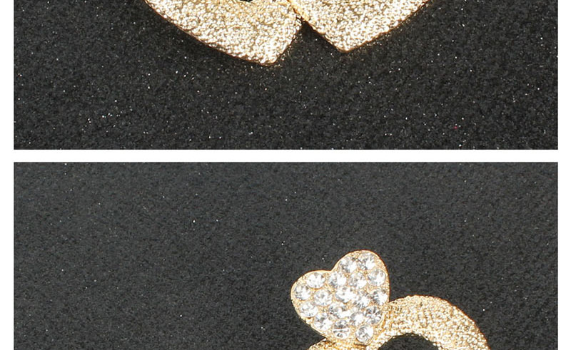 Fashion Gold Love Alloy Micro-studded Hollow Earrings,Drop Earrings