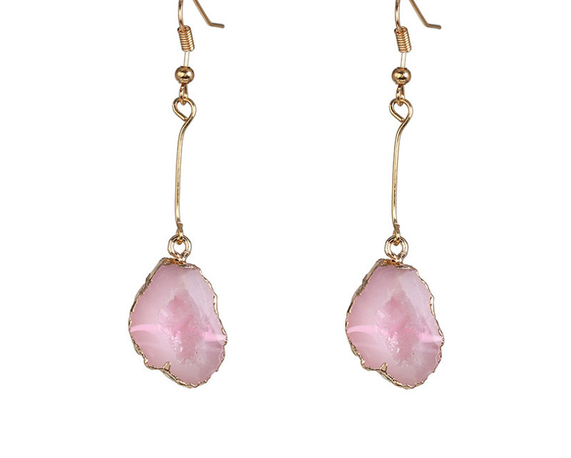 Fashion Pink Mosaic Cluster Earrings,Drop Earrings