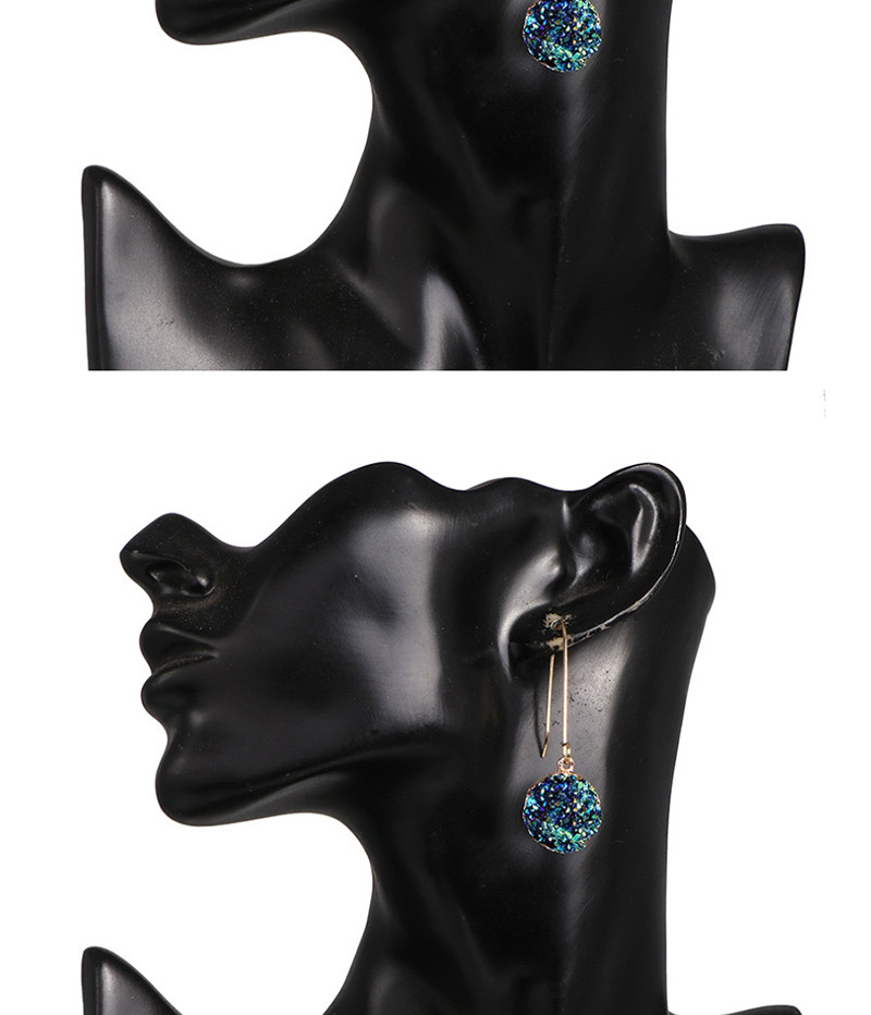 Fashion Black Geometric Epoxy Cluster Droplet Earrings,Drop Earrings
