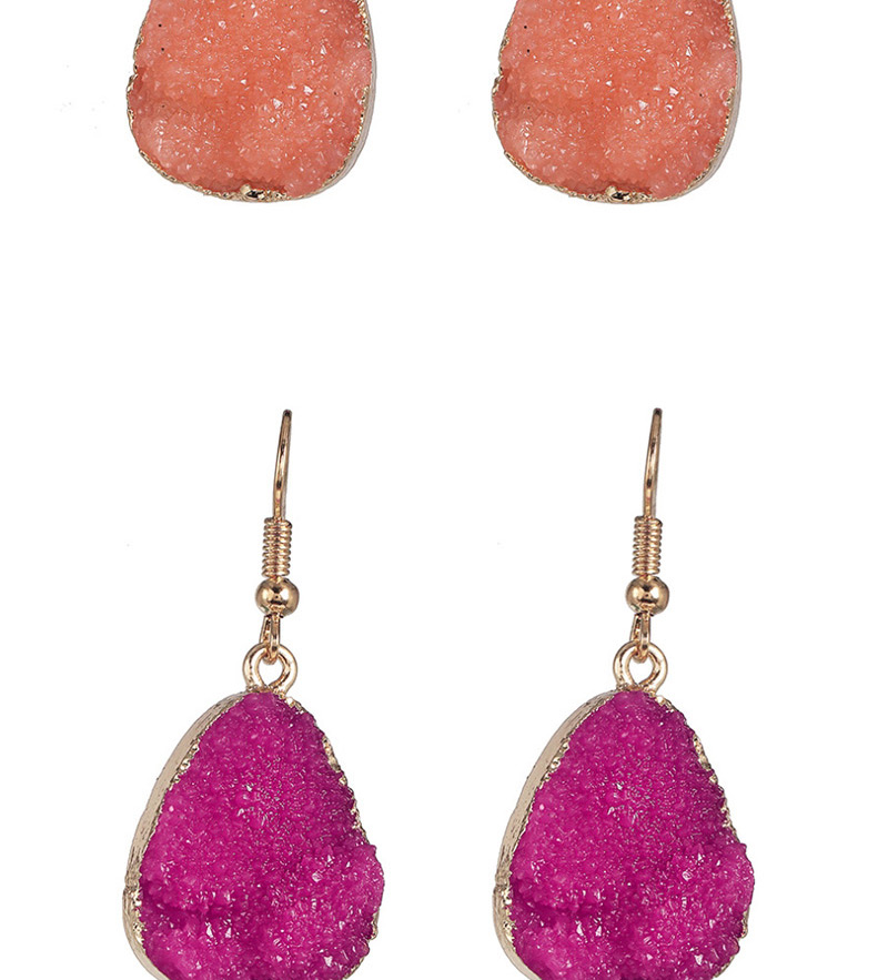 Fashion Rose Purple Water Drop Earrings,Drop Earrings