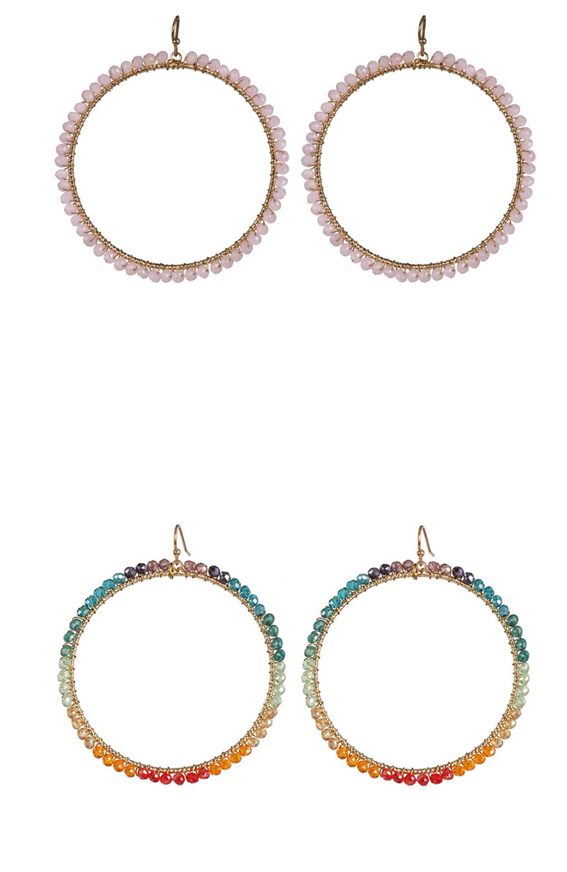 Fashion Ab Color Full Diamond Round Bead Earrings,Drop Earrings