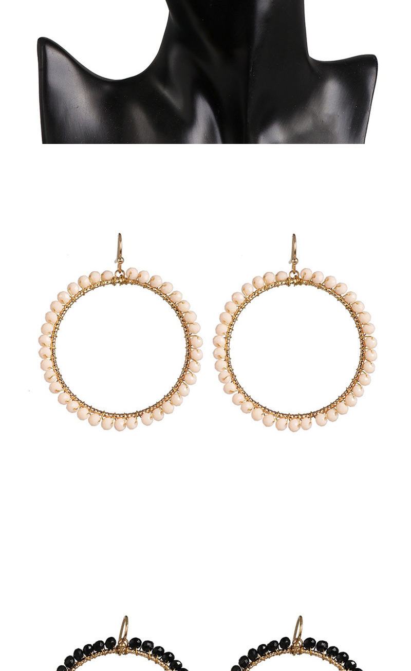 Fashion Gold Full Diamond Round Bead Earrings,Drop Earrings