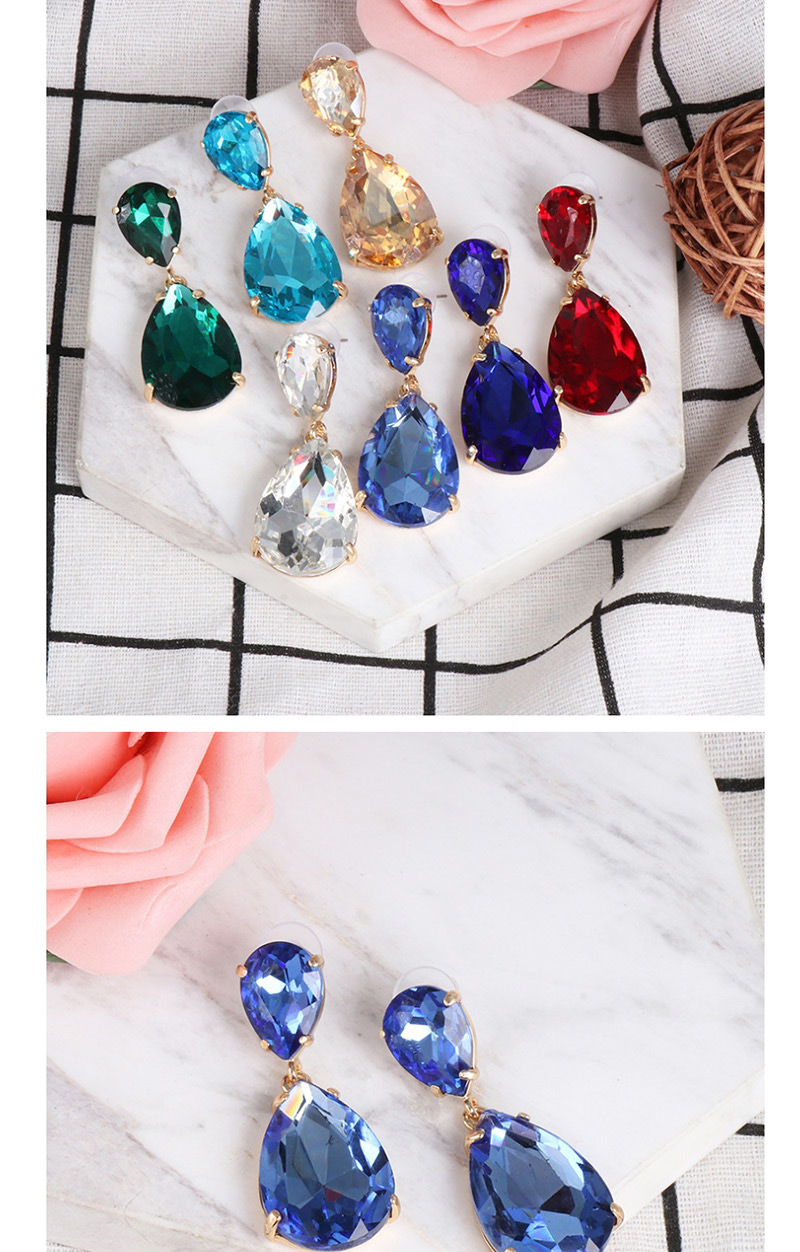 Fashion White Crystal Glass Diamond Earrings,Drop Earrings