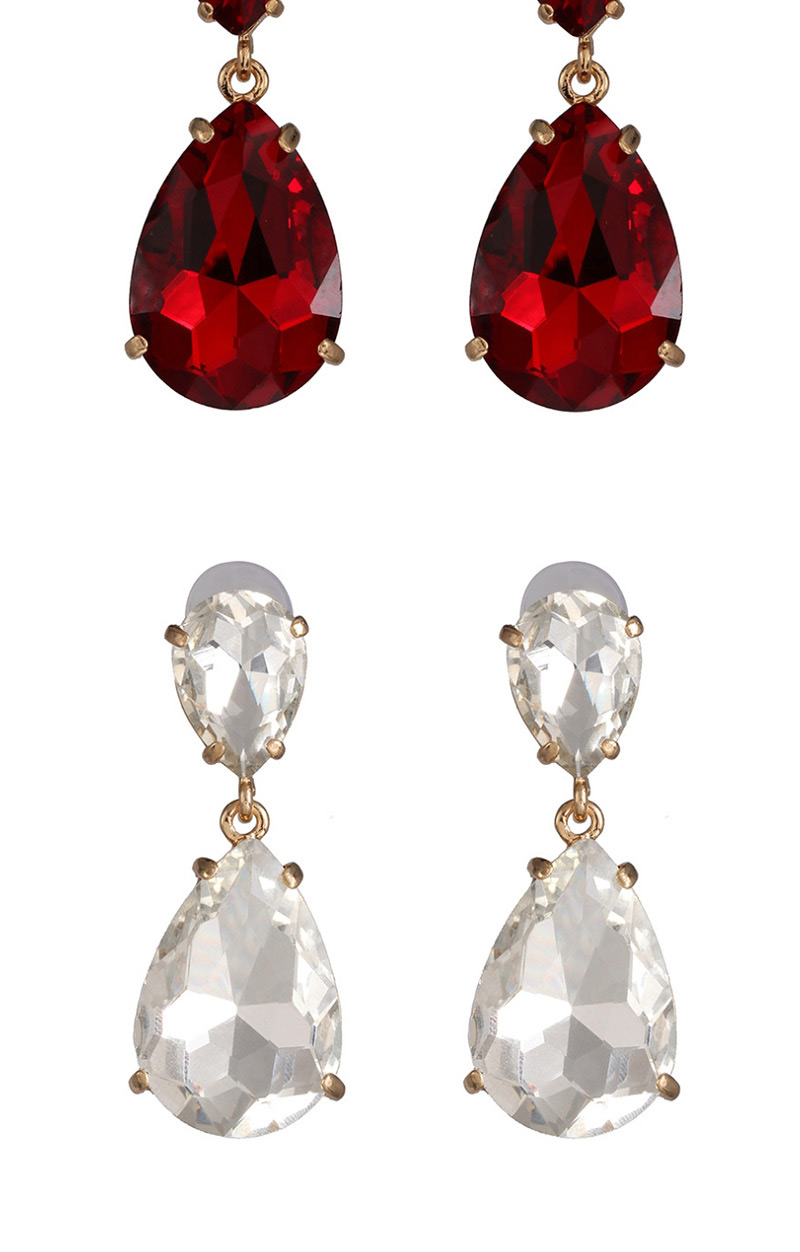 Fashion Lake Blue Crystal Glass Diamond Earrings,Drop Earrings