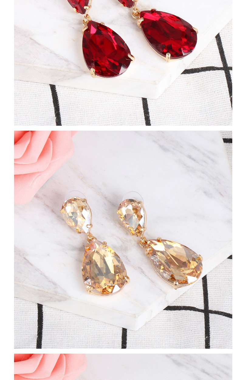 Fashion White Crystal Glass Diamond Earrings,Drop Earrings
