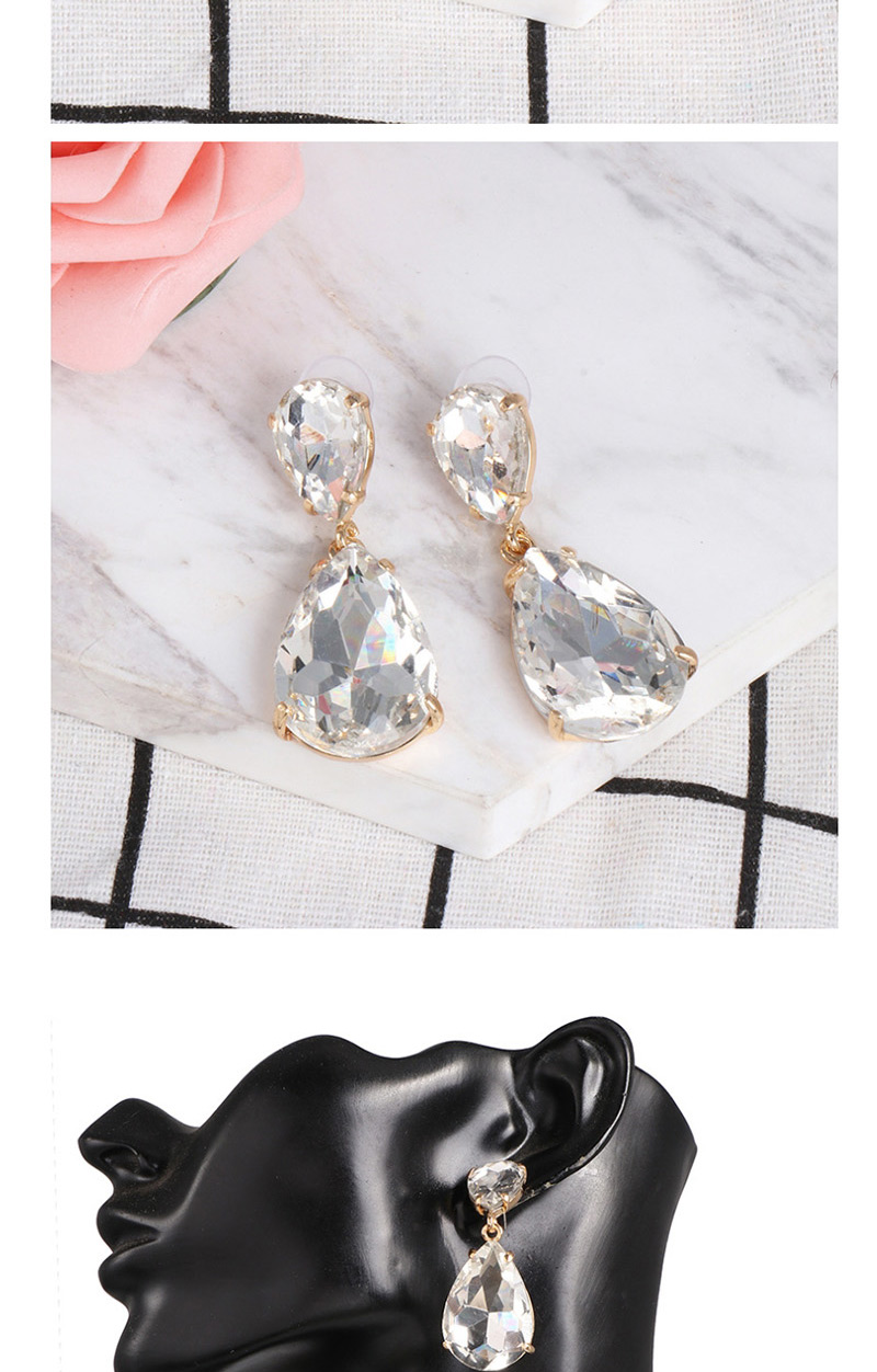 Fashion Champagne Crystal Glass Diamond Earrings,Drop Earrings