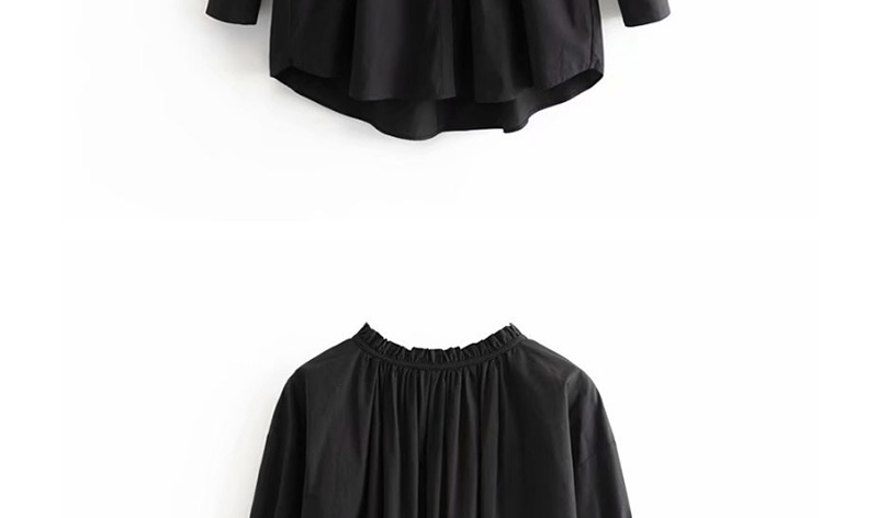 Fashion Black Bow Poplin Shirt,Hair Crown