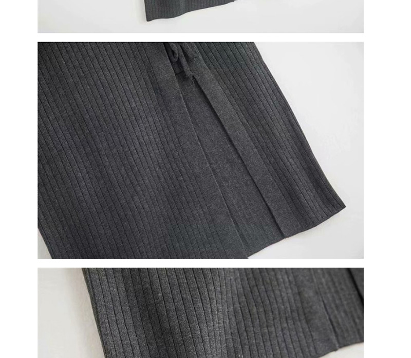 Fashion Black Stringed Knit Skirt,Skirts