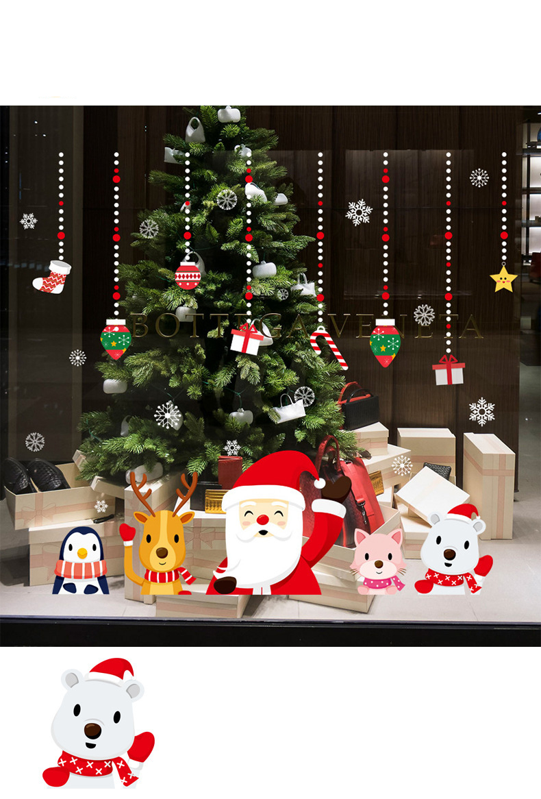 Fashion Color Christmas Wall Sticker,Festival & Party Supplies