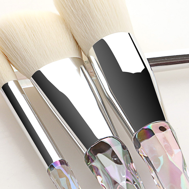Fashion White 5 Sticks Shaped Crystal Handle Makeup Brush,Beauty tools