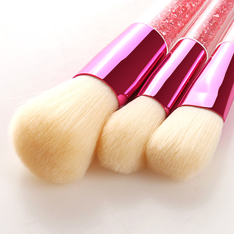 Fashion White 7 Sticks Of Granule Rubber Handle Makeup Brush,Beauty tools