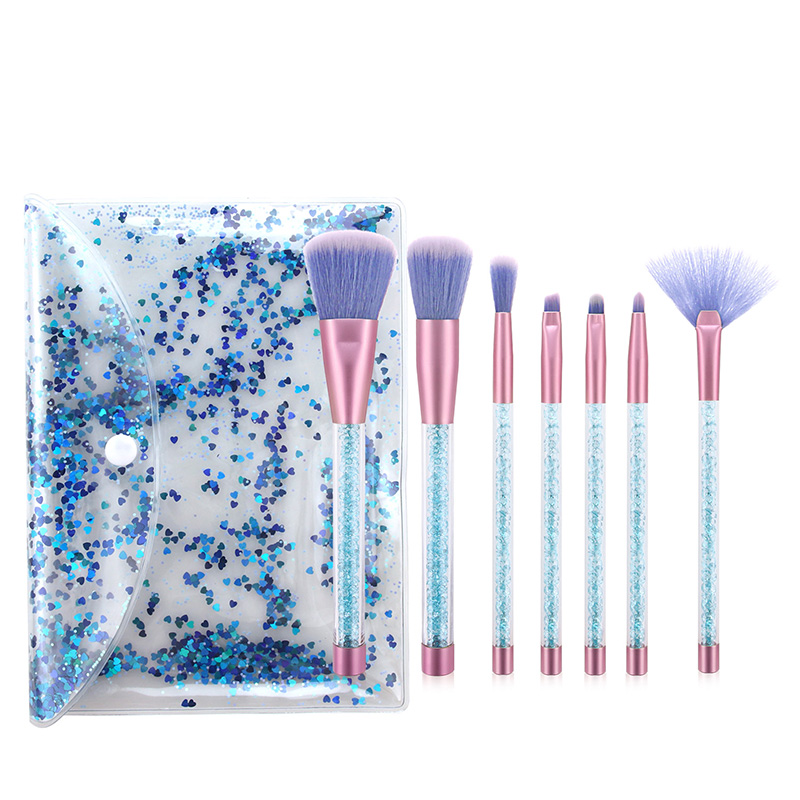 Fashion Blue 7 Sticks Of Granules With Plastic Handle Sequins,Beauty tools