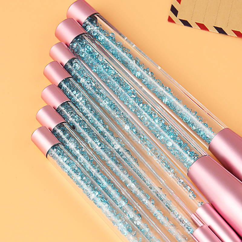 Fashion Blue 7 Sticks Of Granules With Plastic Handle Sequins,Beauty tools