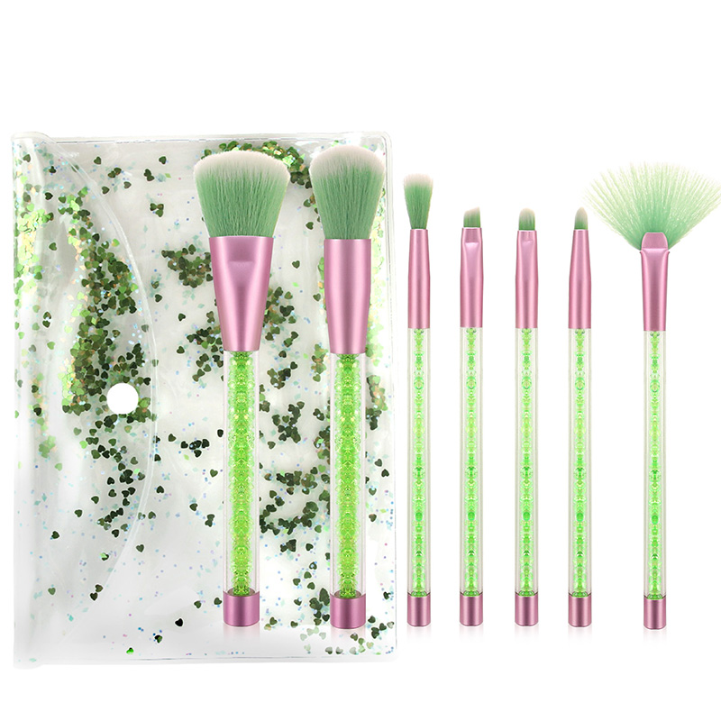 Fashion Green 7 Sticks Of Granules With Plastic Handle Sequins,Beauty tools