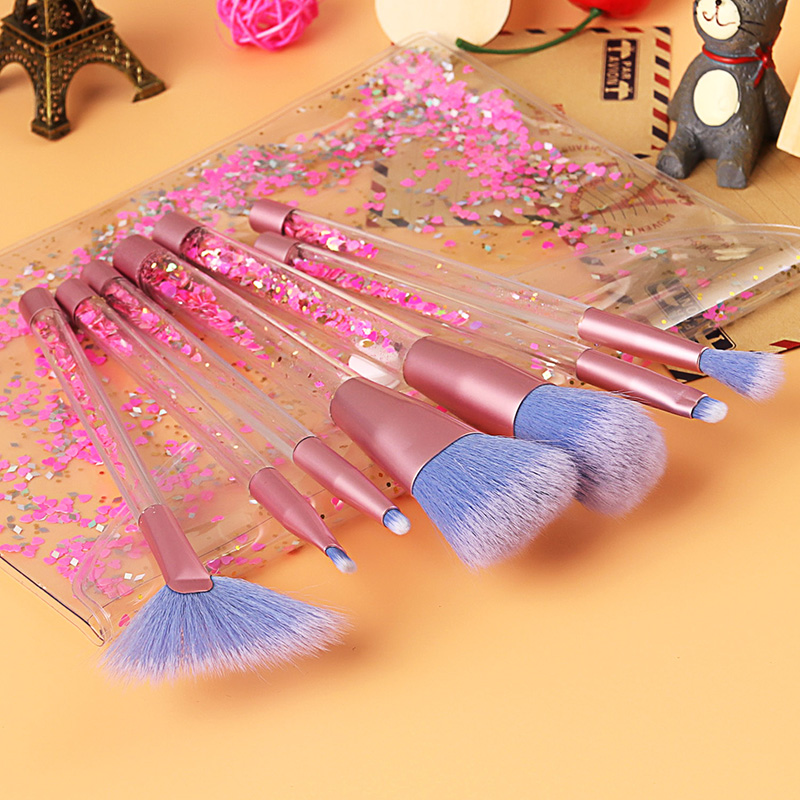 Fashion Purple 7 Sticks Of Granules With Plastic Handle Sequins,Beauty tools
