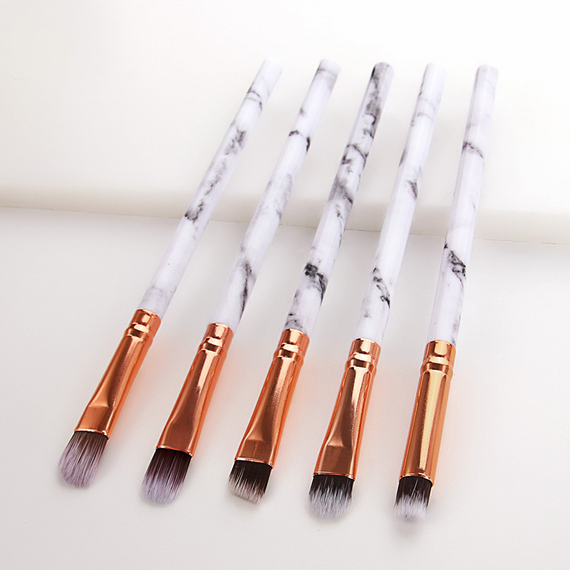 Fashion Black And White 15 Sticks With Marble Handle Brush,Beauty tools