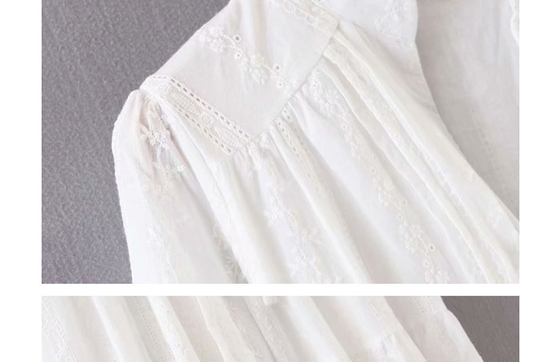 Fashion White Lace V-neck Lace Dress,Long Dress