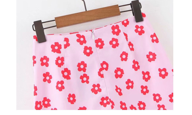 Fashion Pink Purple Satin Flower A Word Skirt,Skirts