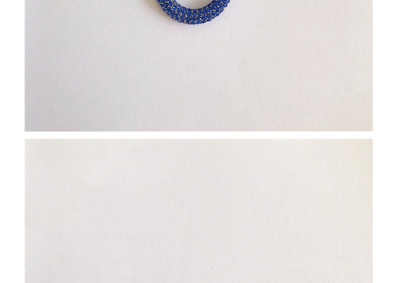 Fashion Blue Full Circle Ear Bone Clip (1 Pair),Hoop Earrings
