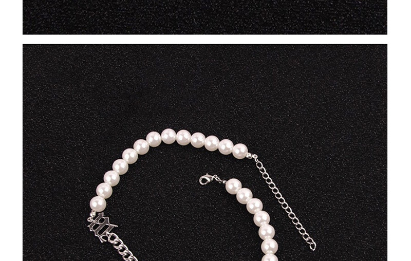 Fashion White Pearl Chain Stitching Necklace,Beaded Necklaces