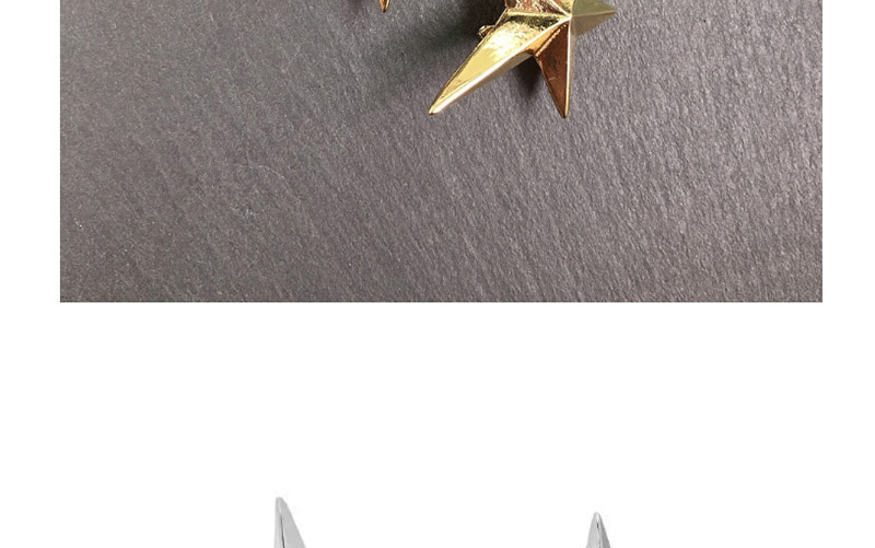 Fashion Silver Pentagram Ear Clip,Clip & Cuff Earrings