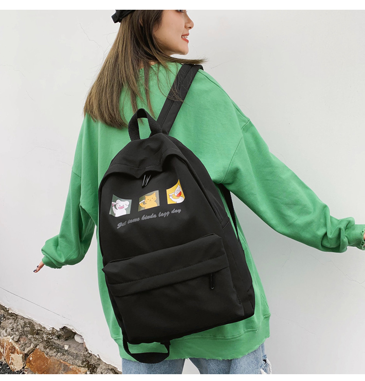Fashion Dark Green Cartoon Printed Backpack,Backpack