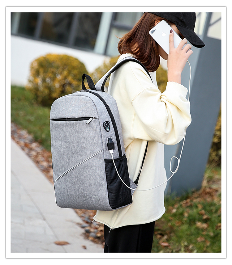 Fashion Gray Letter Shoulder Bag Three-piece,Backpack