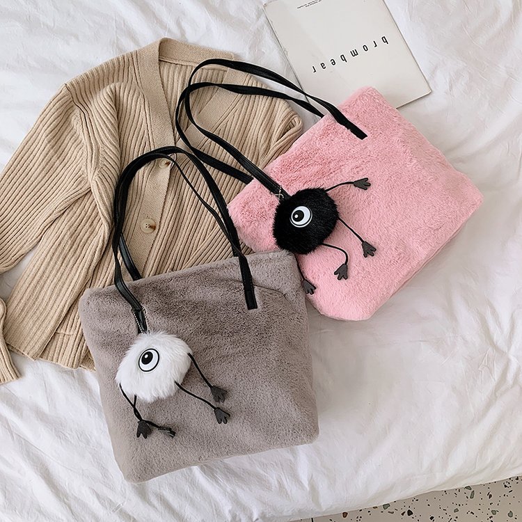Fashion Gray Eye Hair Shoulder Bag,Messenger bags